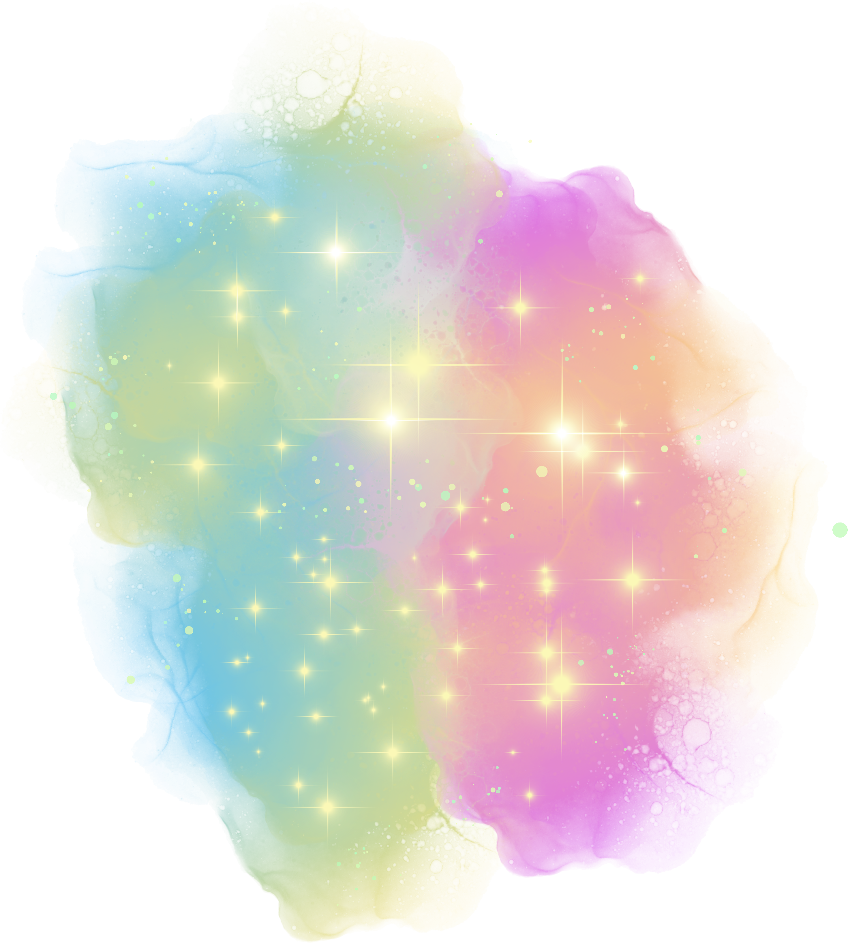 Fantasy magic pastel brush glitter